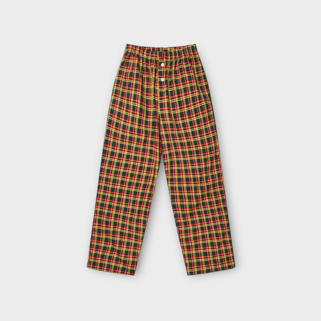 Fichi Long Boxer i Royal Red Check set forfra med længere benlængde og klassisk pasform.