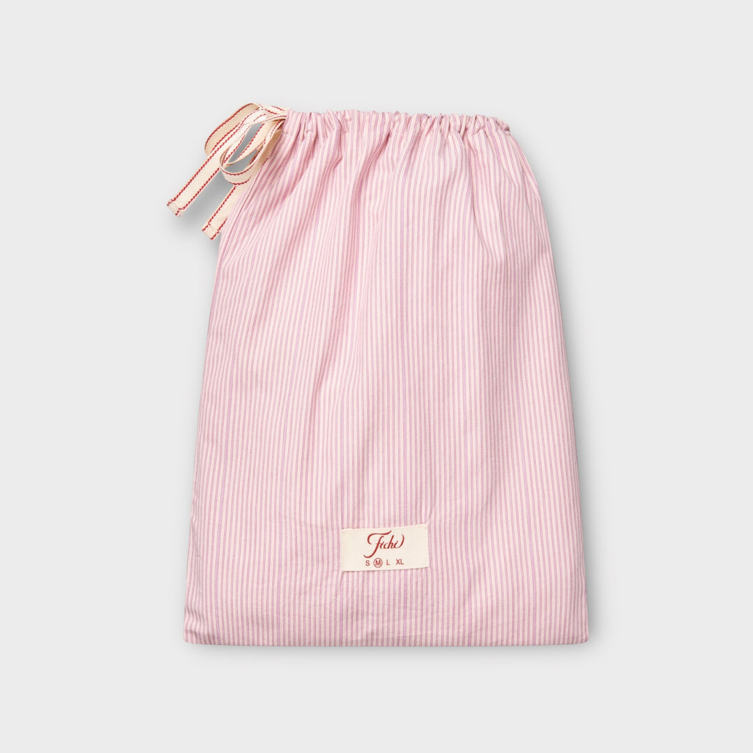 Fichi Long Boxer i Soft Pink Stripe vist i helhed med længere ben og komfortabel pasform.