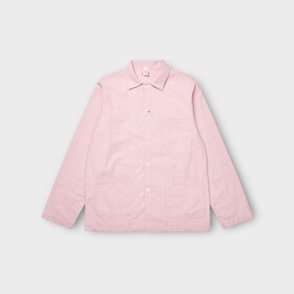 Fichi Trio Shirt i Soft Pink Stripe set bagfra med afslappet og komfortabel silhuet.