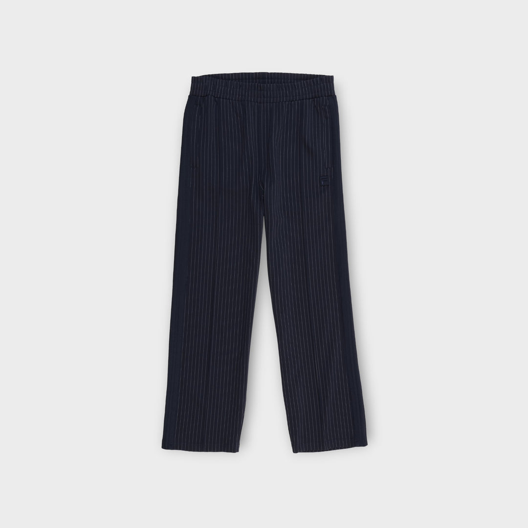 Fila Padola Wide Straigt Pinstripe Track Pants i Black Iris set forfra