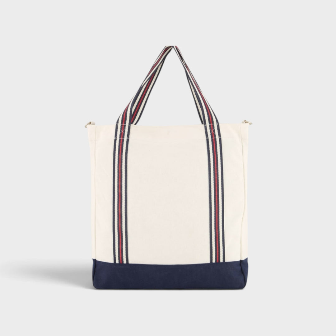Fila Carliano Heritage Tape Tote Bag I Egret/Black Iris