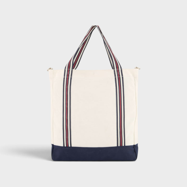 Fila Carliano Heritage Tape Tote Bag I Egret/Black Iris