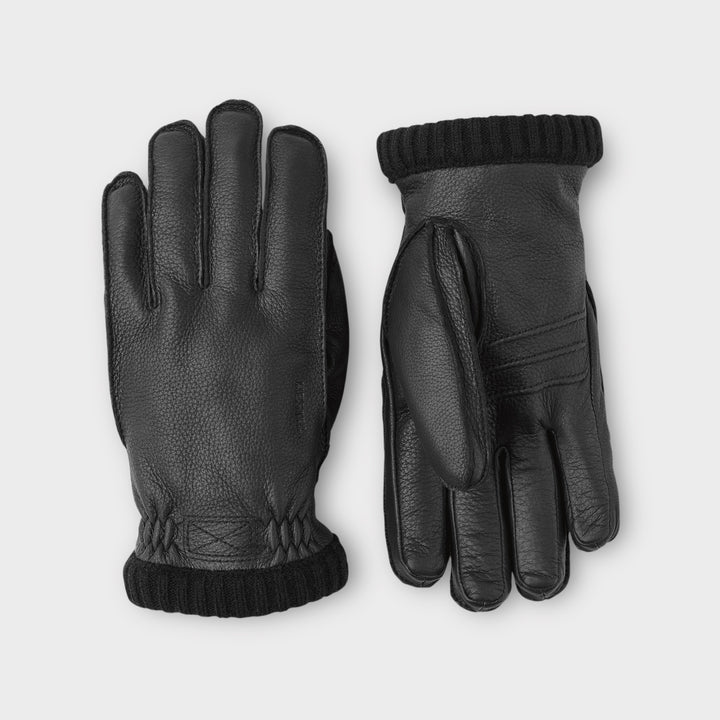 Hestra Deerskin Primaloft Rib handsker i sort hos Le Fix
