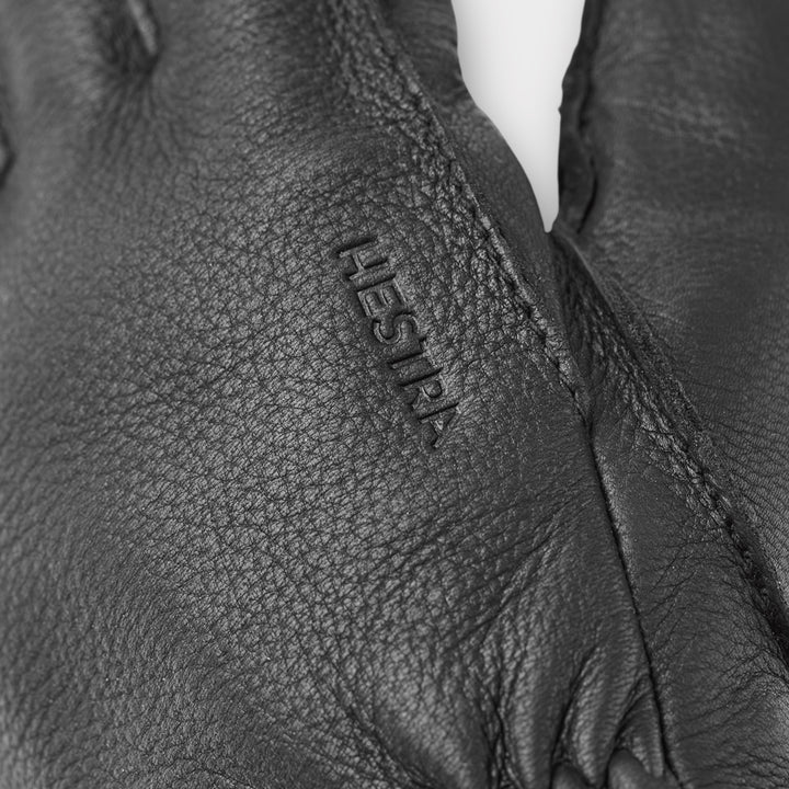 Varme Hestra Deerskin Primaloft Rib herrehandsker i sort