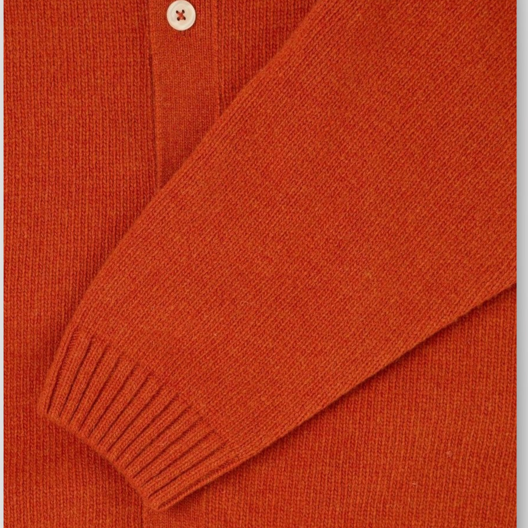 Edwin Mars Cardigan In Orange