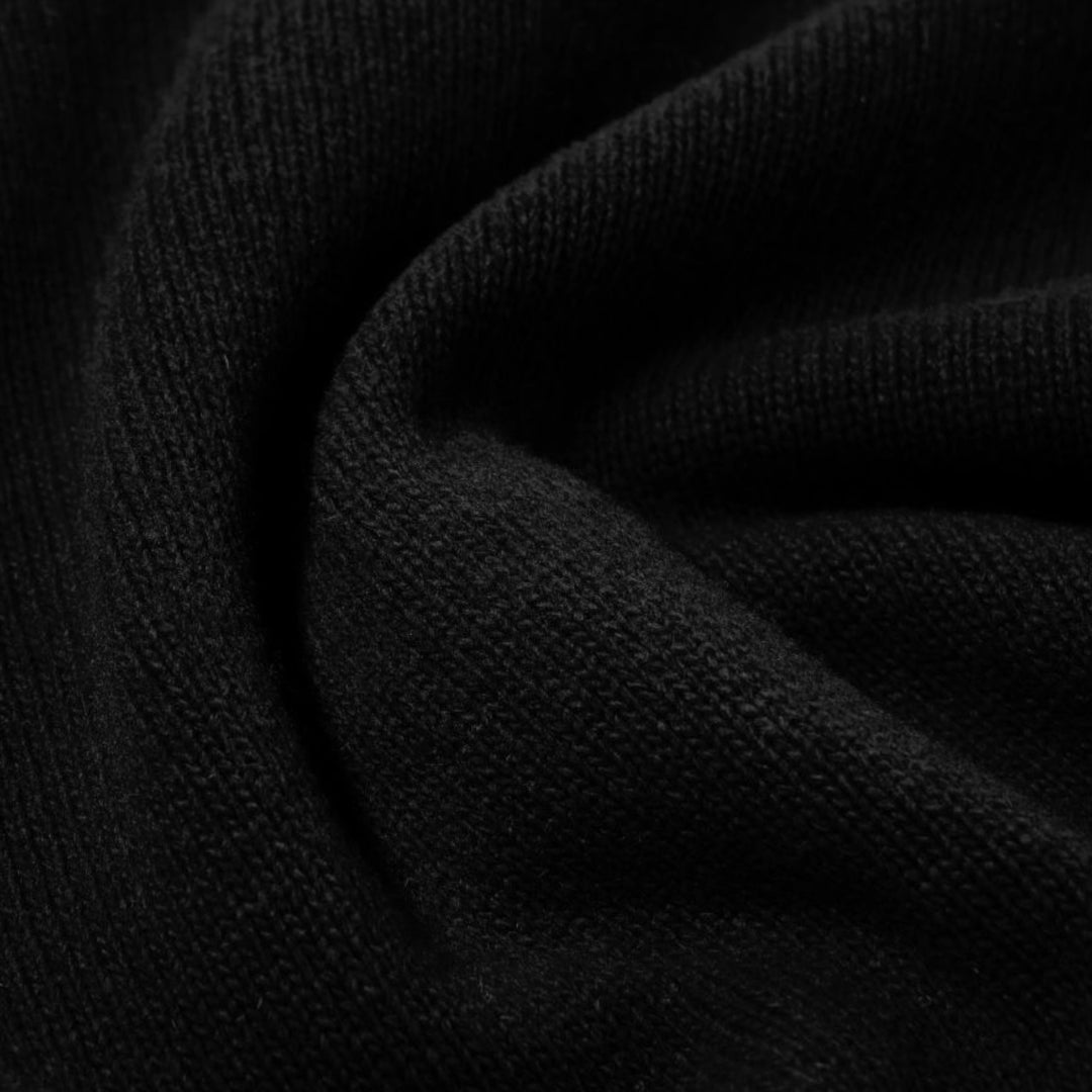 Edwin Mars Polo Cardigan In Black