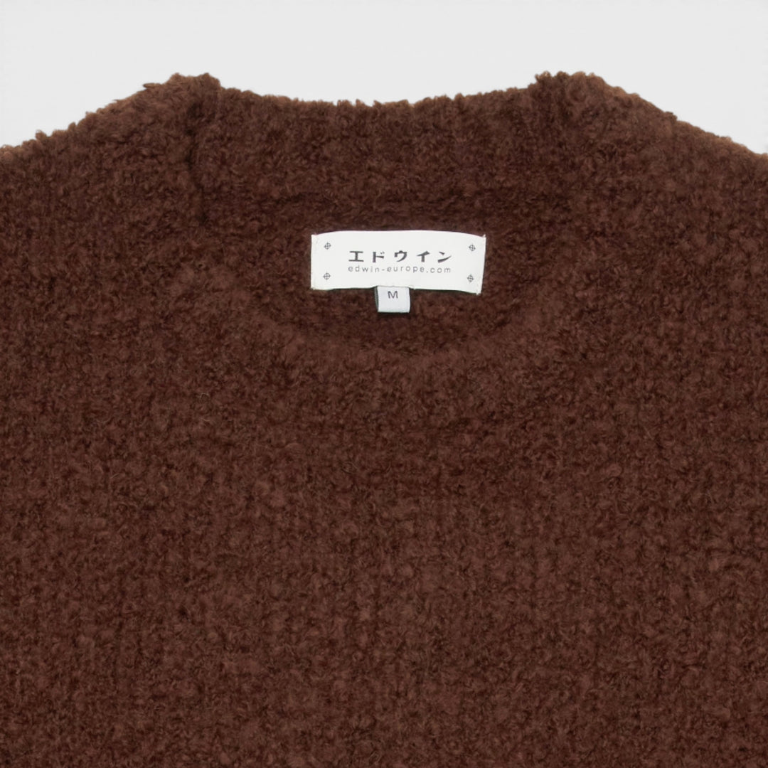 Edwin Dun Textured Sweater I Rum Raisin
