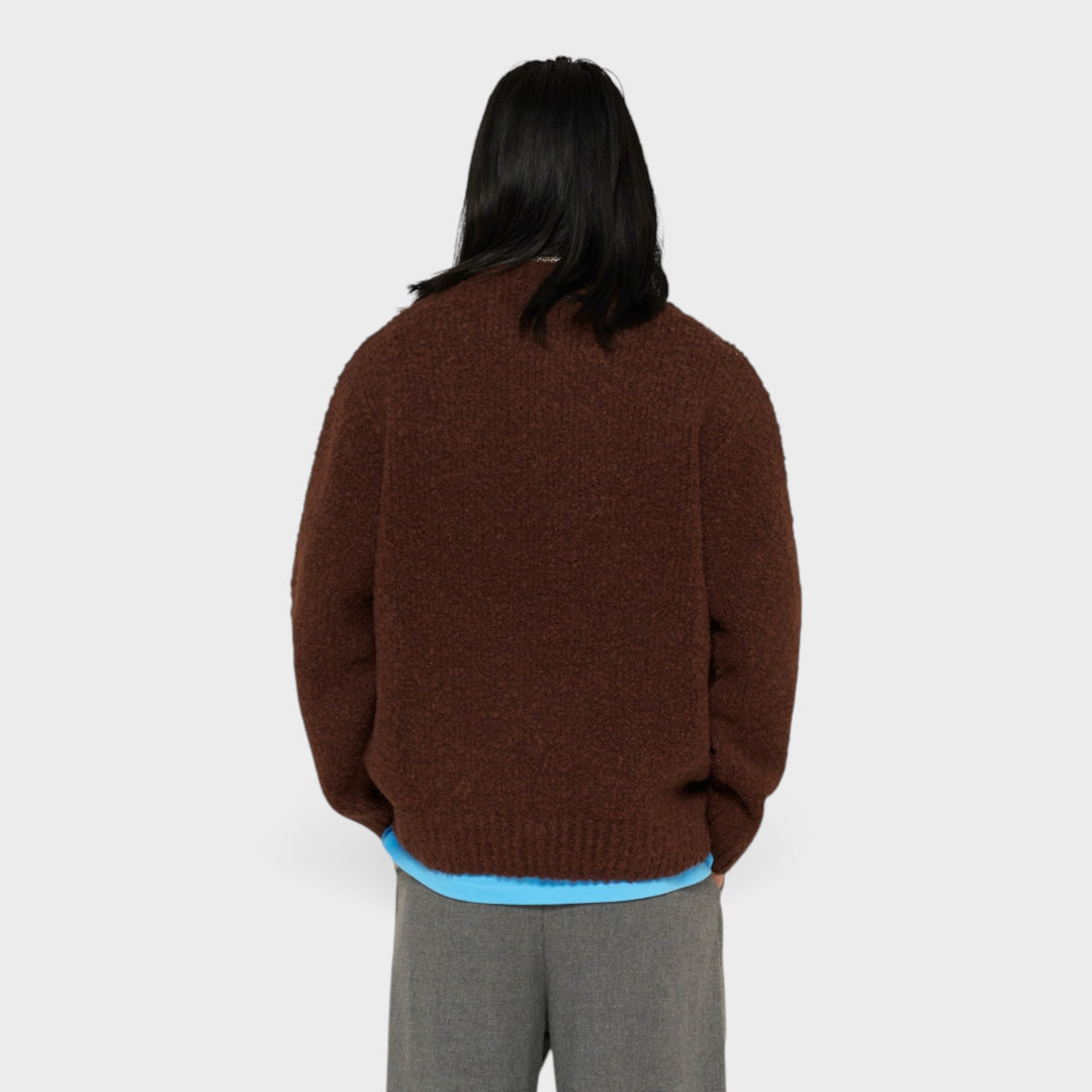 Edwin Dun Textured Sweater I Rum Raisin