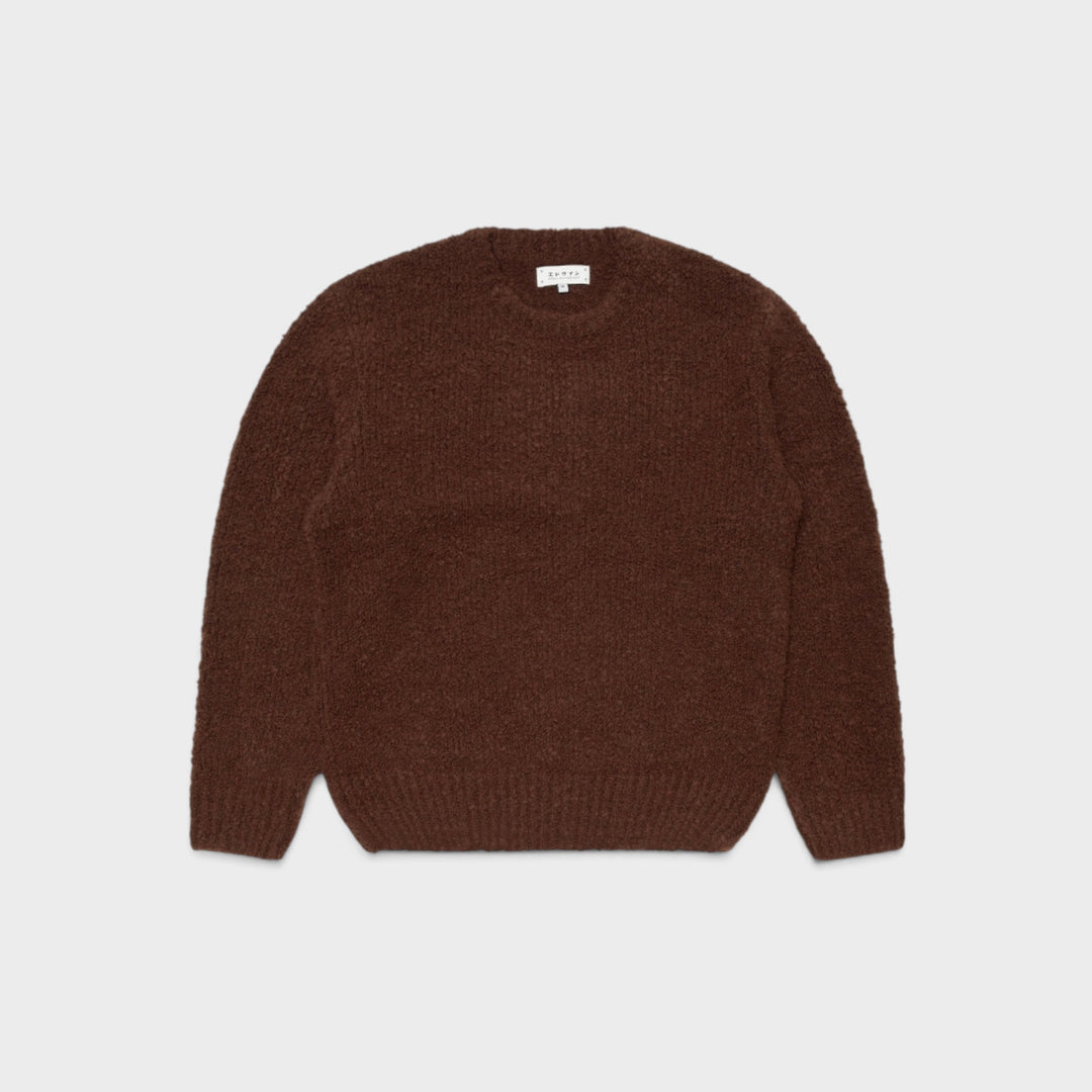Edwin Dun Textured Sweater I Rum Raisin