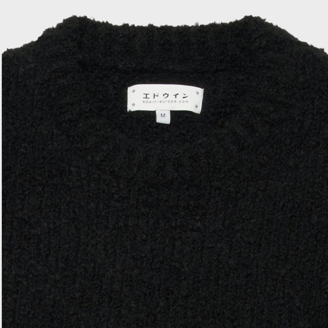 Edwin Dun Textured Sweater I Black