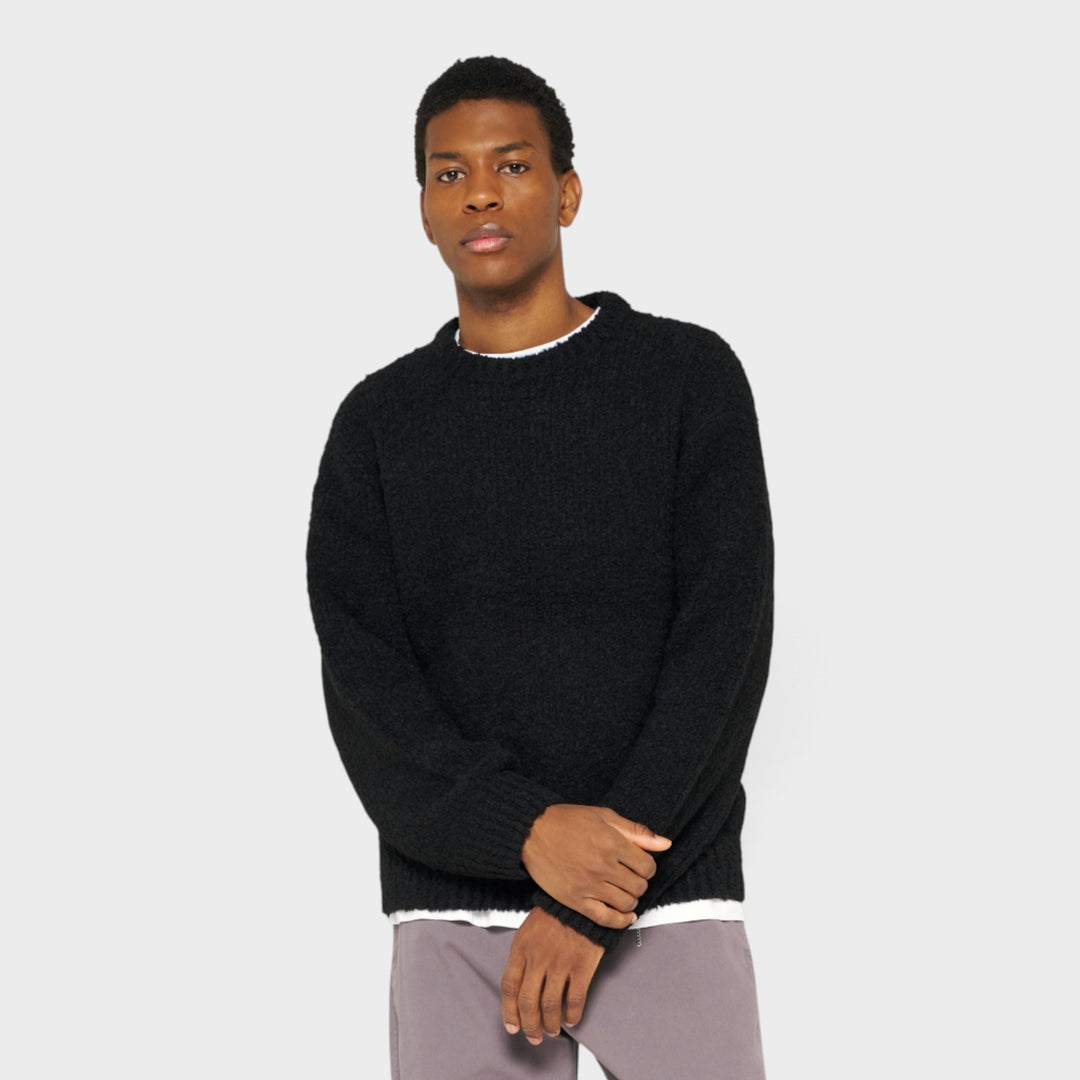 Edwin Dun Textured Sweater I Black