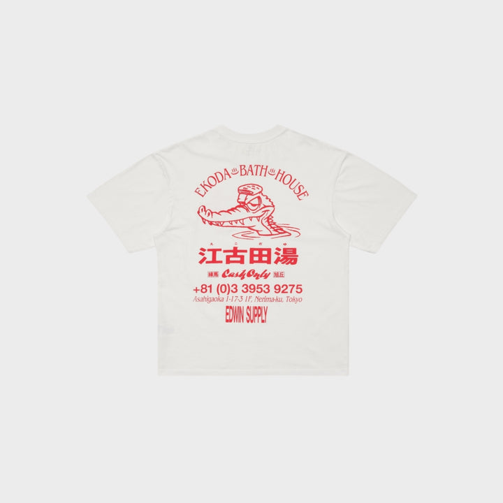 Edwin Ekoda Bath House T-Shirt I Hvid