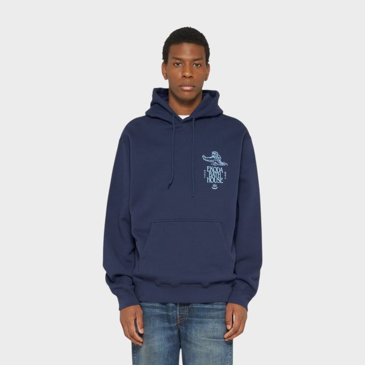 Edwin Ekoda Bath House Hoodie I Blue Maritime