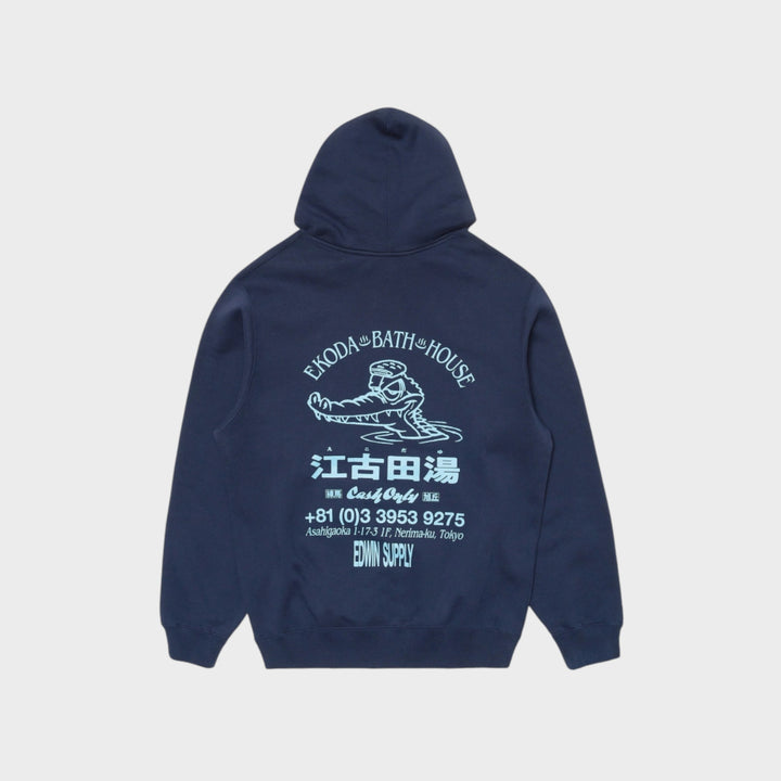 Edwin Ekoda Bath House Hoodie I Blue Maritime