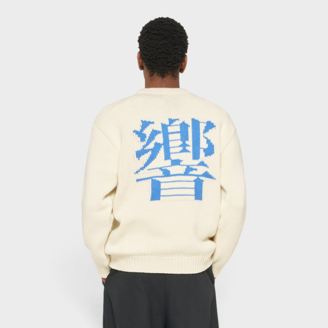 Edwin Ellis Hibiki Sweater I Off White/Baltic