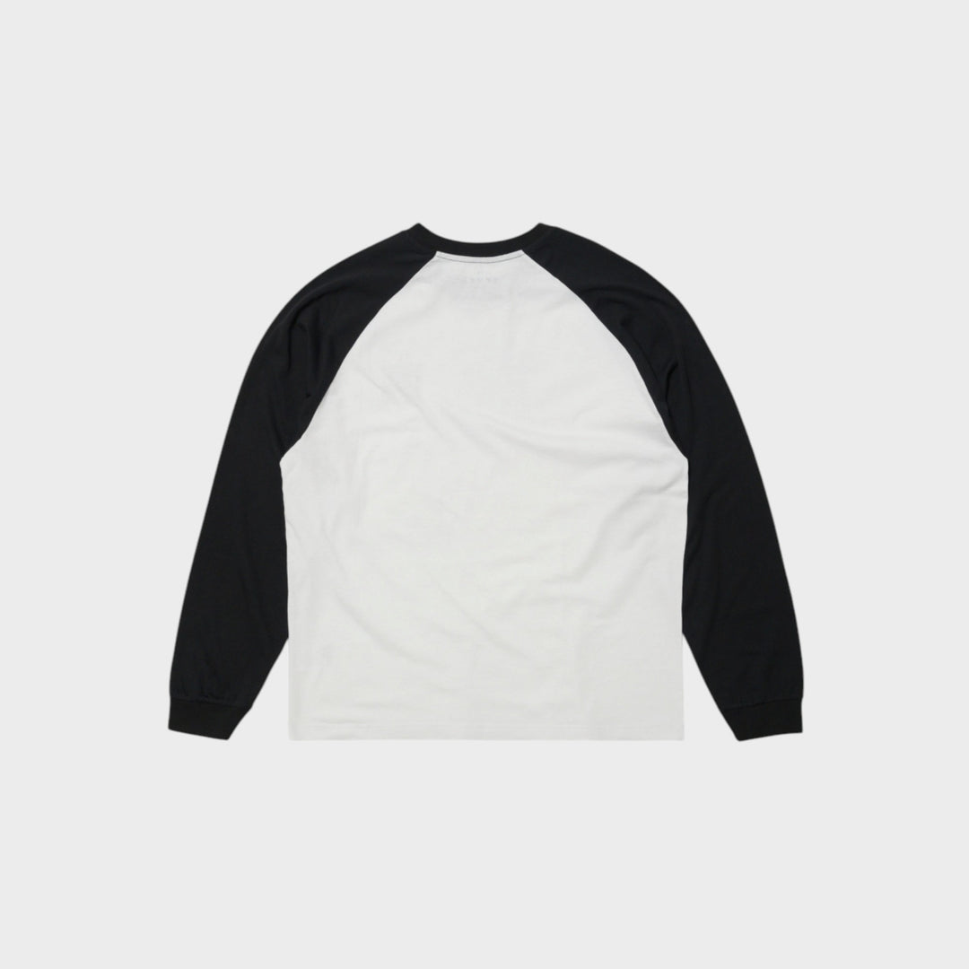 Edwin Alec Langærmet T-Shirt I Hvid/Sort