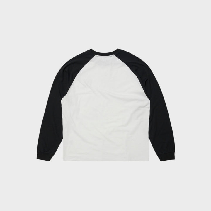 Edwin Alec Langærmet T-Shirt I Hvid/Sort