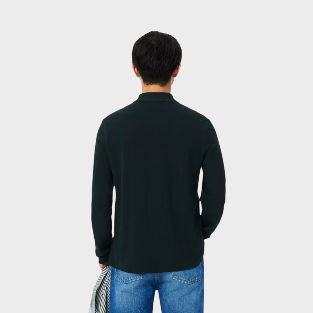 Lacoste Classic Fit Longsleeve Polo i Dark Green