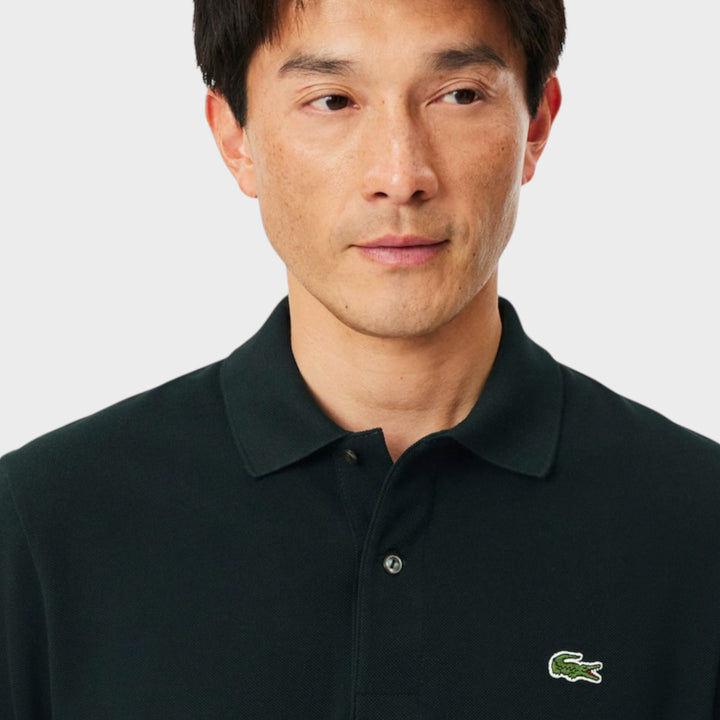 Lacoste Classic Fit Longsleeve Polo i Dark Green