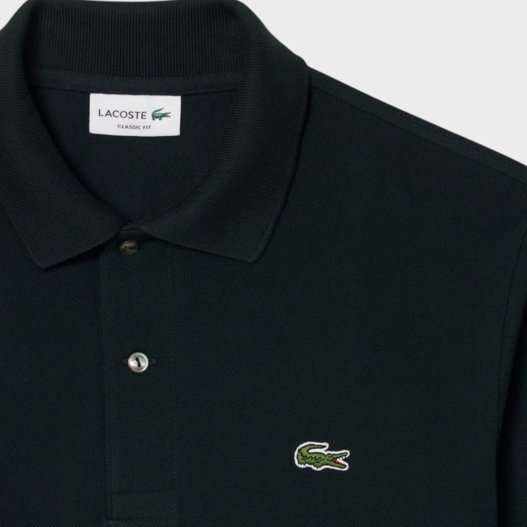 Lacoste Classic Fit Longsleeve Polo i Dark Green