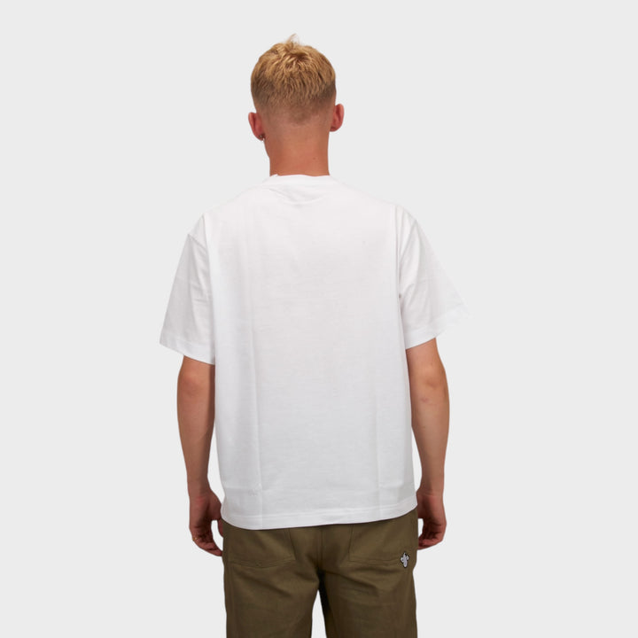 Lacoste Loose Fit Heavy Cotton Printed T-shirt In White