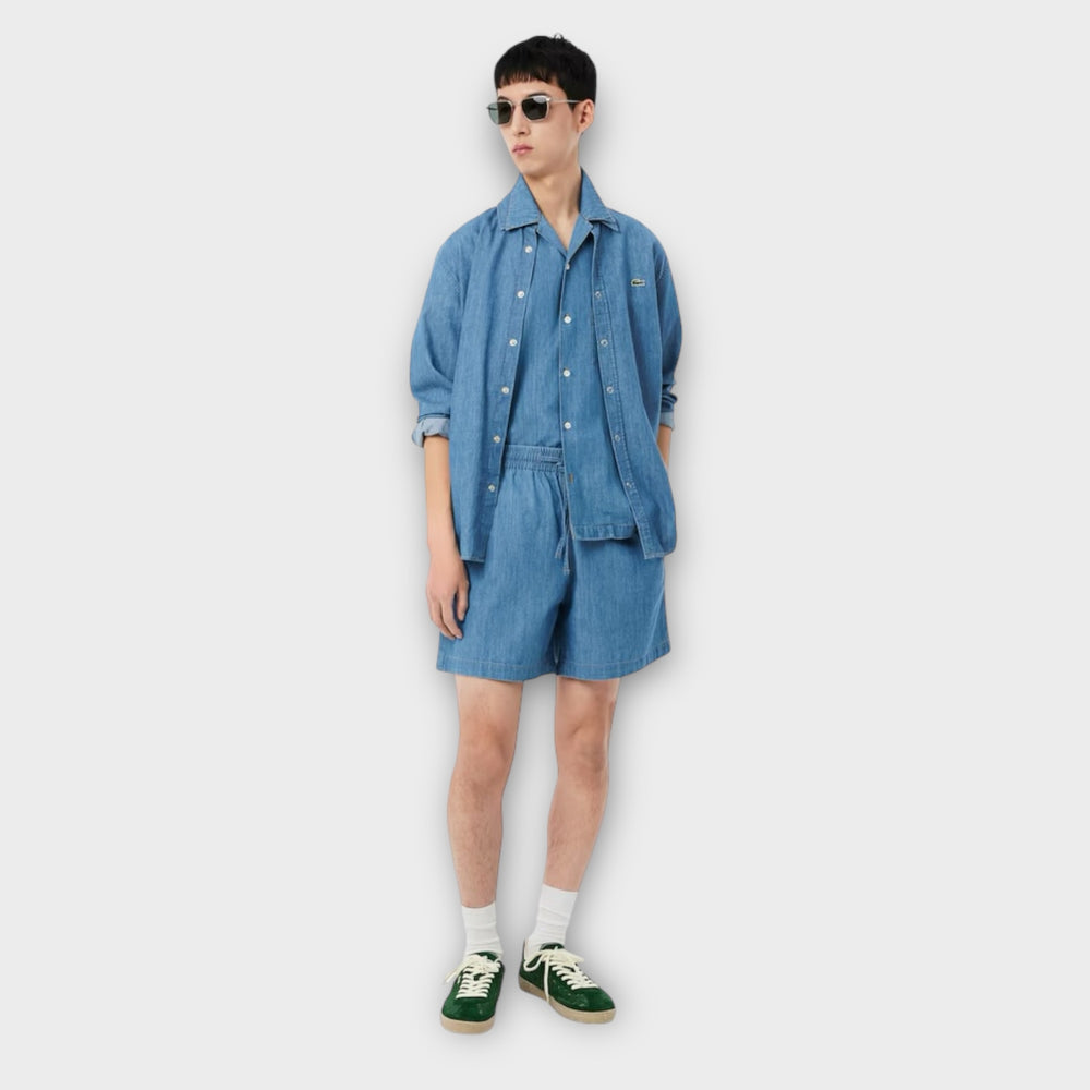 Lacoste denim shorts i klassisk blå vask med relaxed fit
