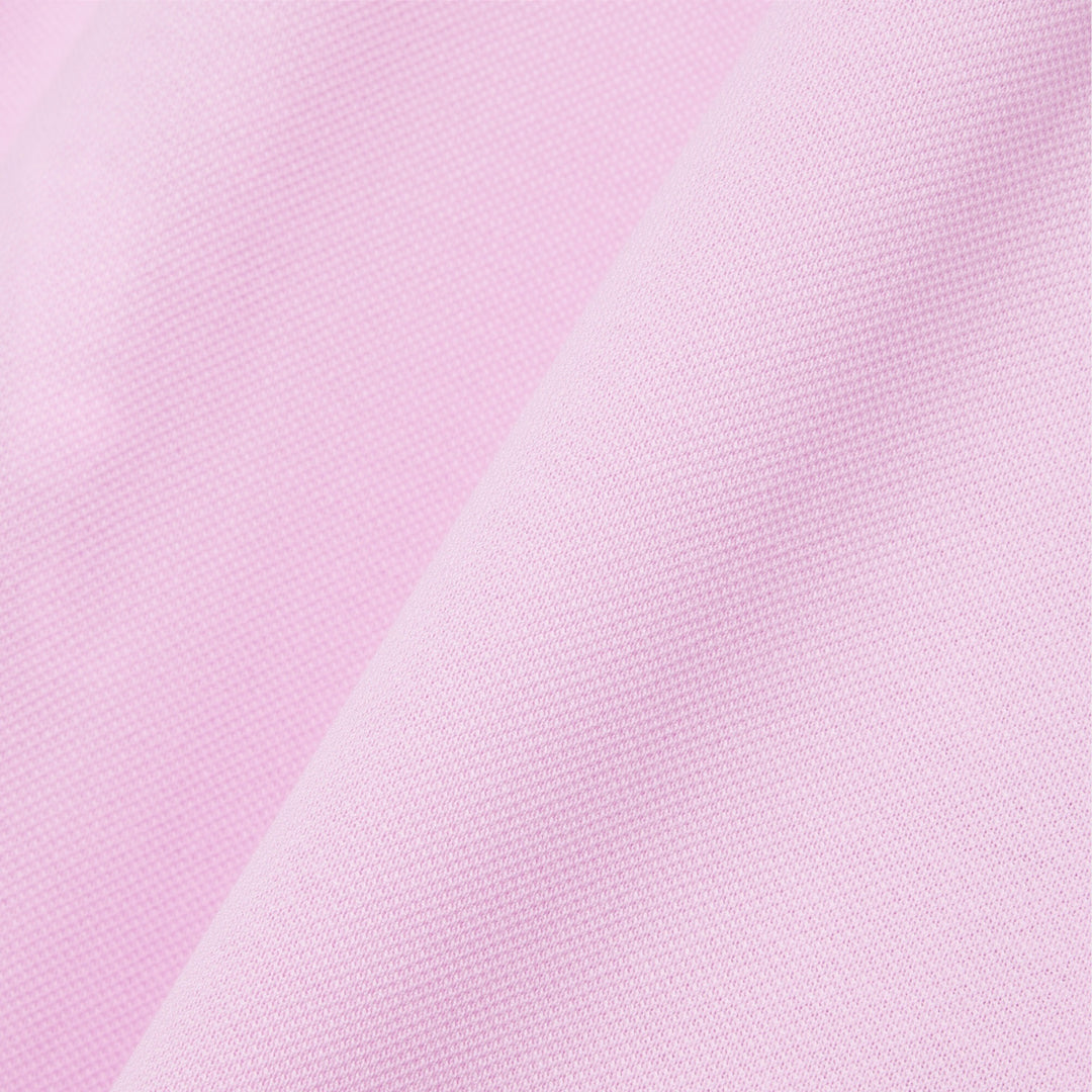 Knaplukning på Lacoste Ripped Collar SS Polo i lyserød med klassisk polo-design.