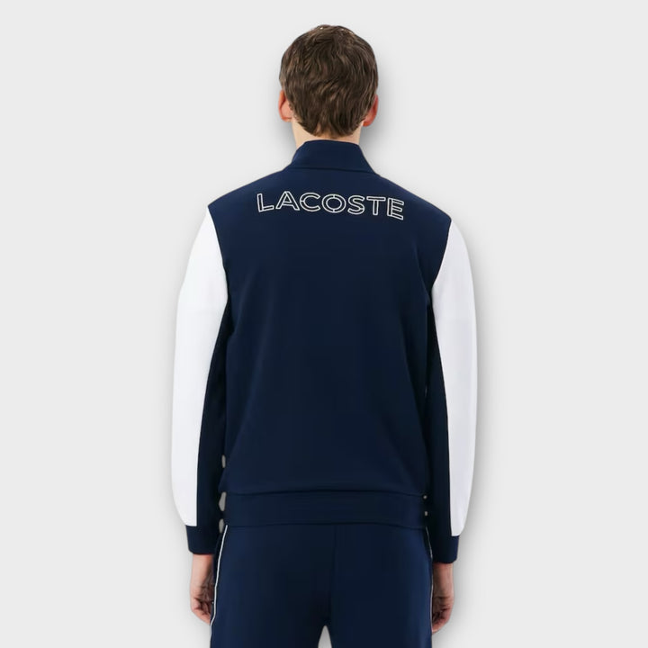 Lacoste Sport zip sweatshirt i sort med sporty colour-block look