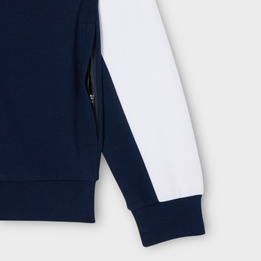 Lacoste Sport colour-block sweatshirt i sort set forfra