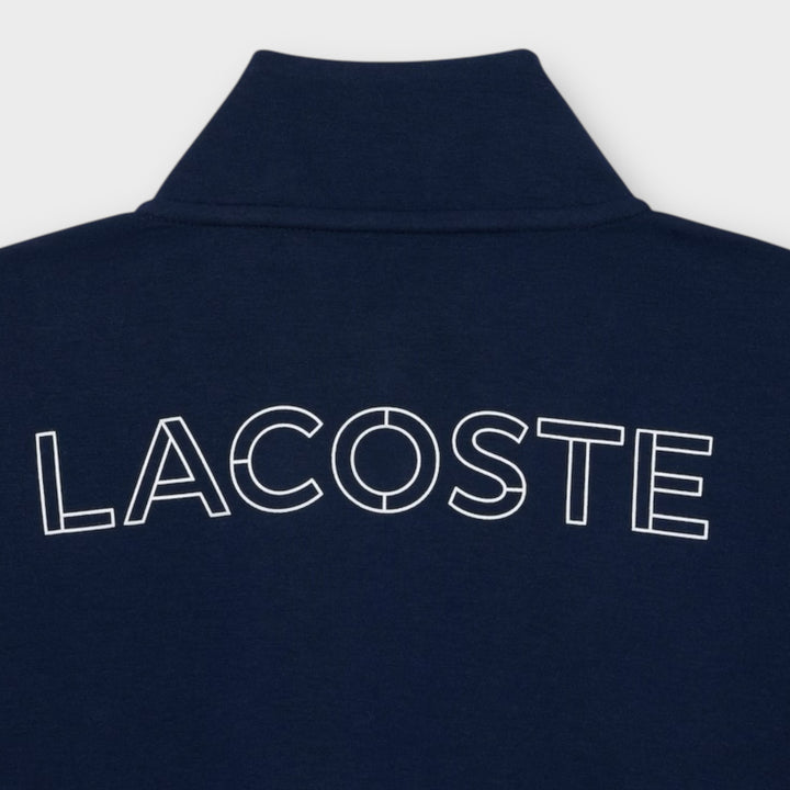 Lacoste Sport sweatshirt i sort med elastiske ribkanter og lynlås