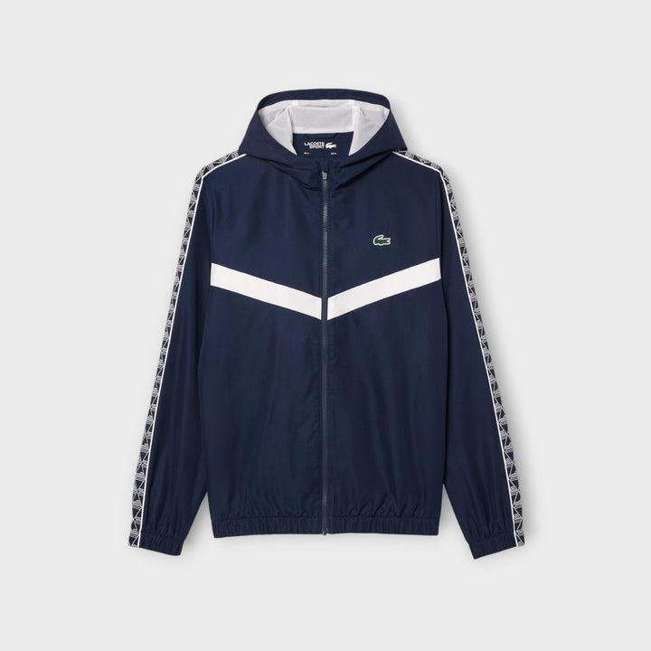 Lacoste Taped Track Top In Navy