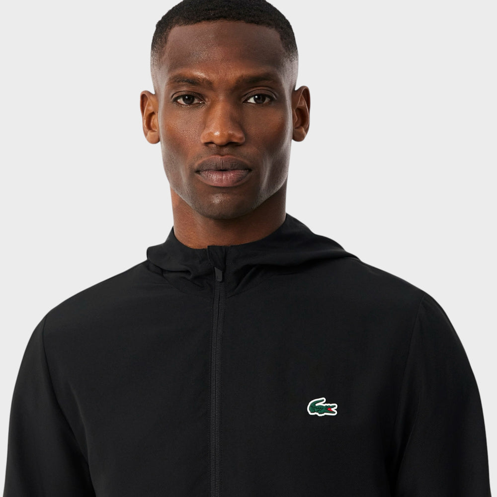 Lacoste Water-Repellent Sport Track Jacket i Black