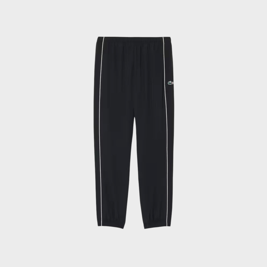 Lacoste Water-Repellent Trim Accent Sport Track Pants i Black