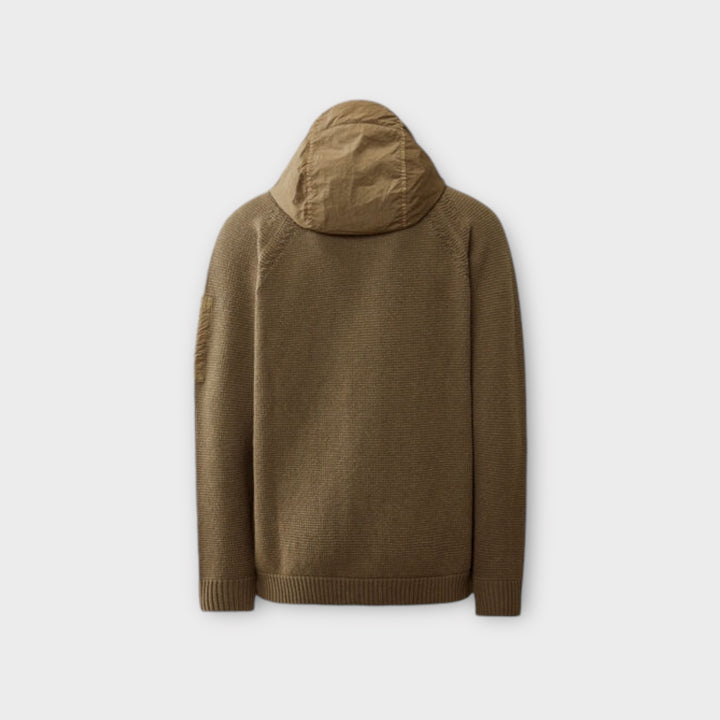 C.P. Company Lambswool Cotton Mix Hood I Green