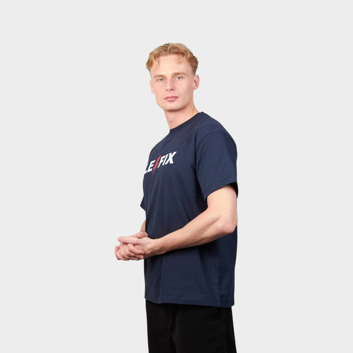 Le Fix Lightning 26' T-Shirt i Navy
