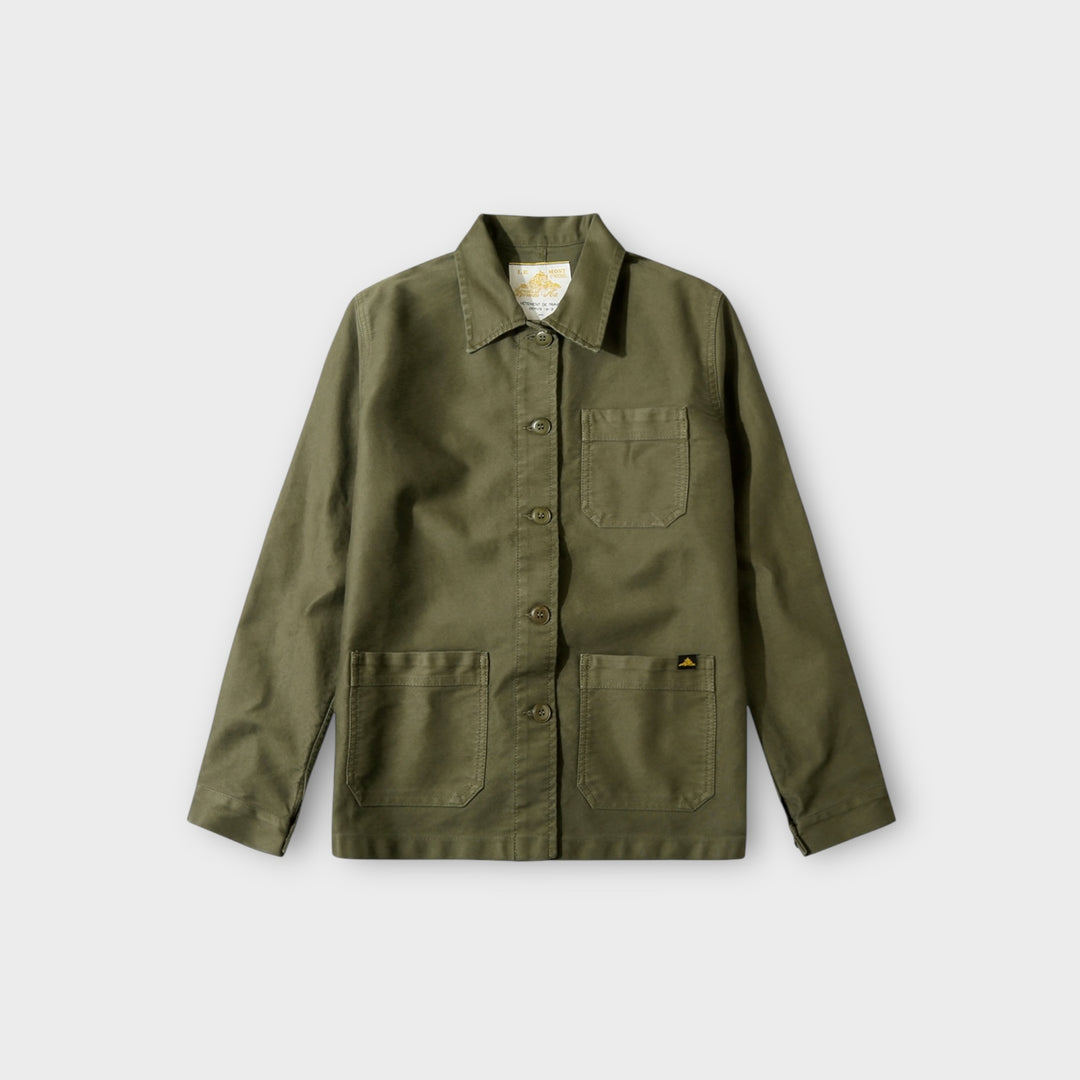 Le Mont Saint Michel Moleskin Work Jacket i Kaki