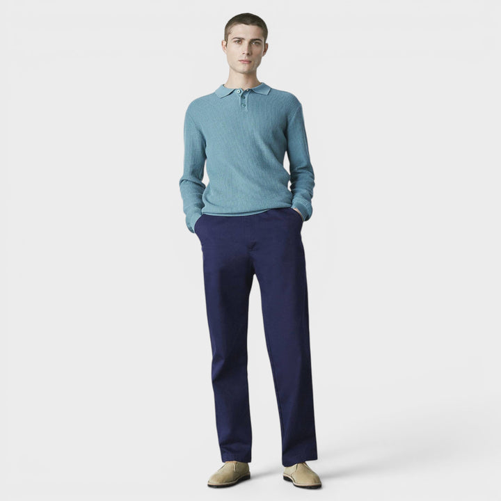 Le Mont Saint Michel work pants i navy med klassisk workwear fit