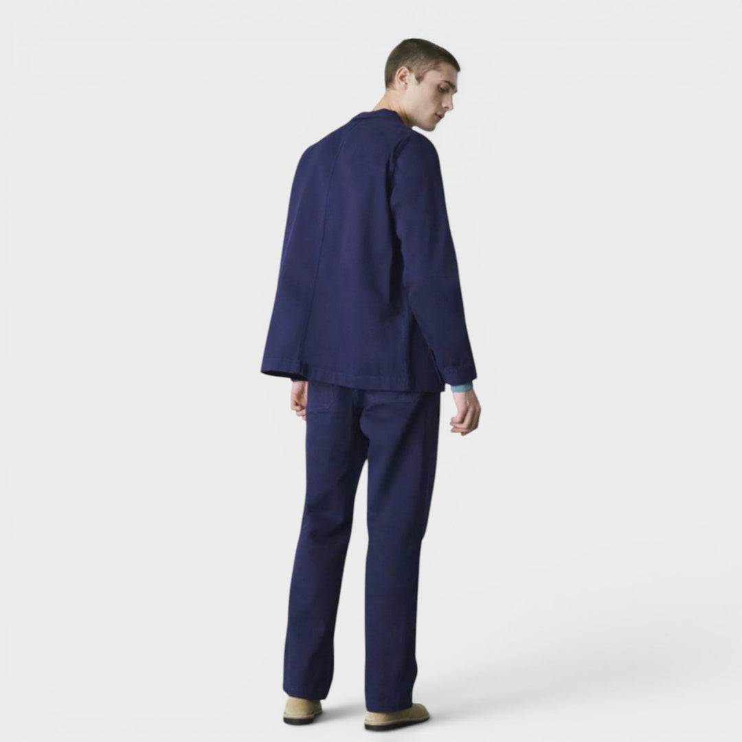 Lemon Saint Michel Twill Work Pants med relaxed fit i navy