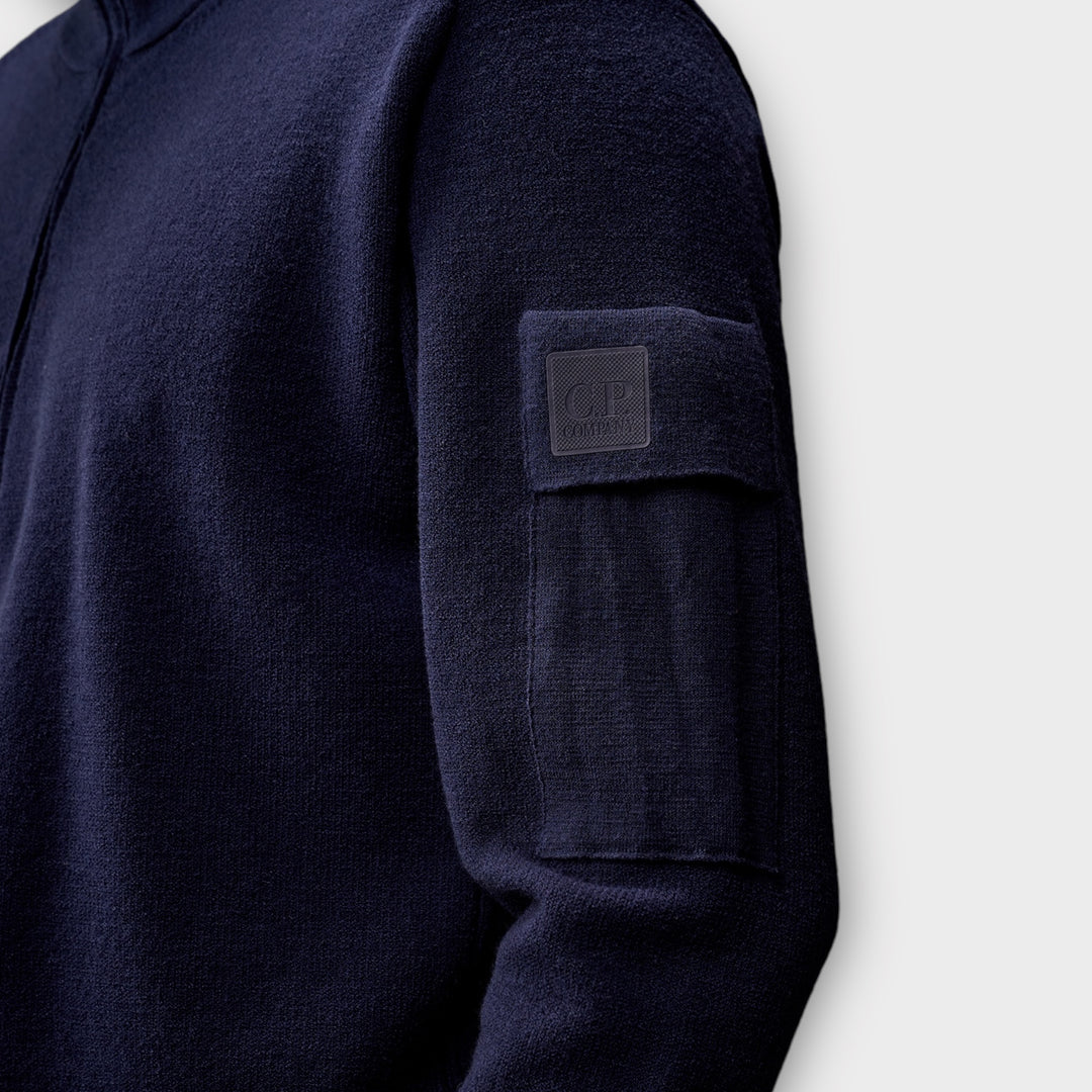 C.P. Company Metropolis Merino Strik Q-zip I Navy