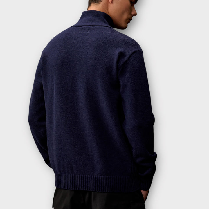 C.P. Company Metropolis Merino Strik Q-zip I Navy