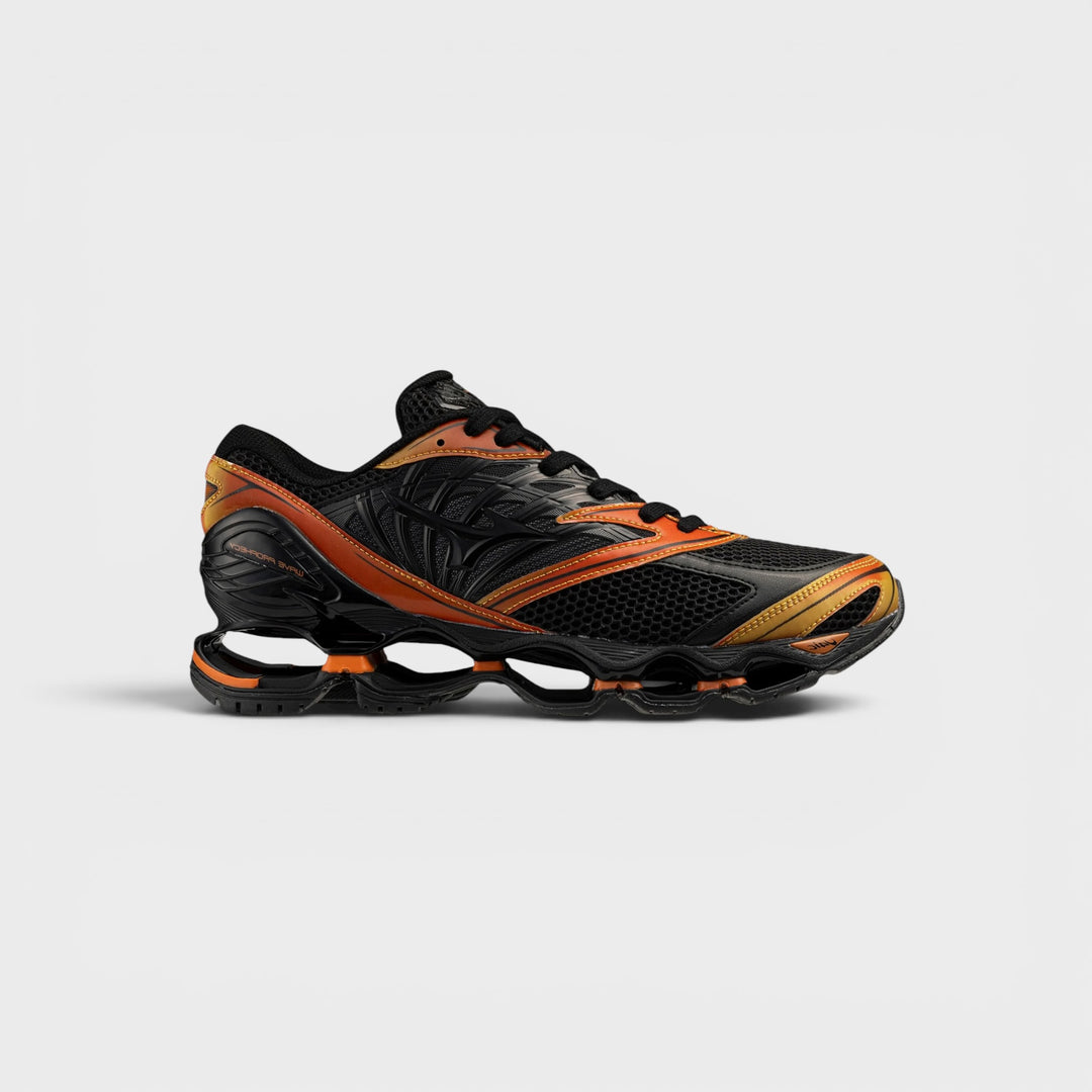 Mizuno Wave Prophecy LS I sneakers i Black Autumn Sunset med teknisk mesh-overdel