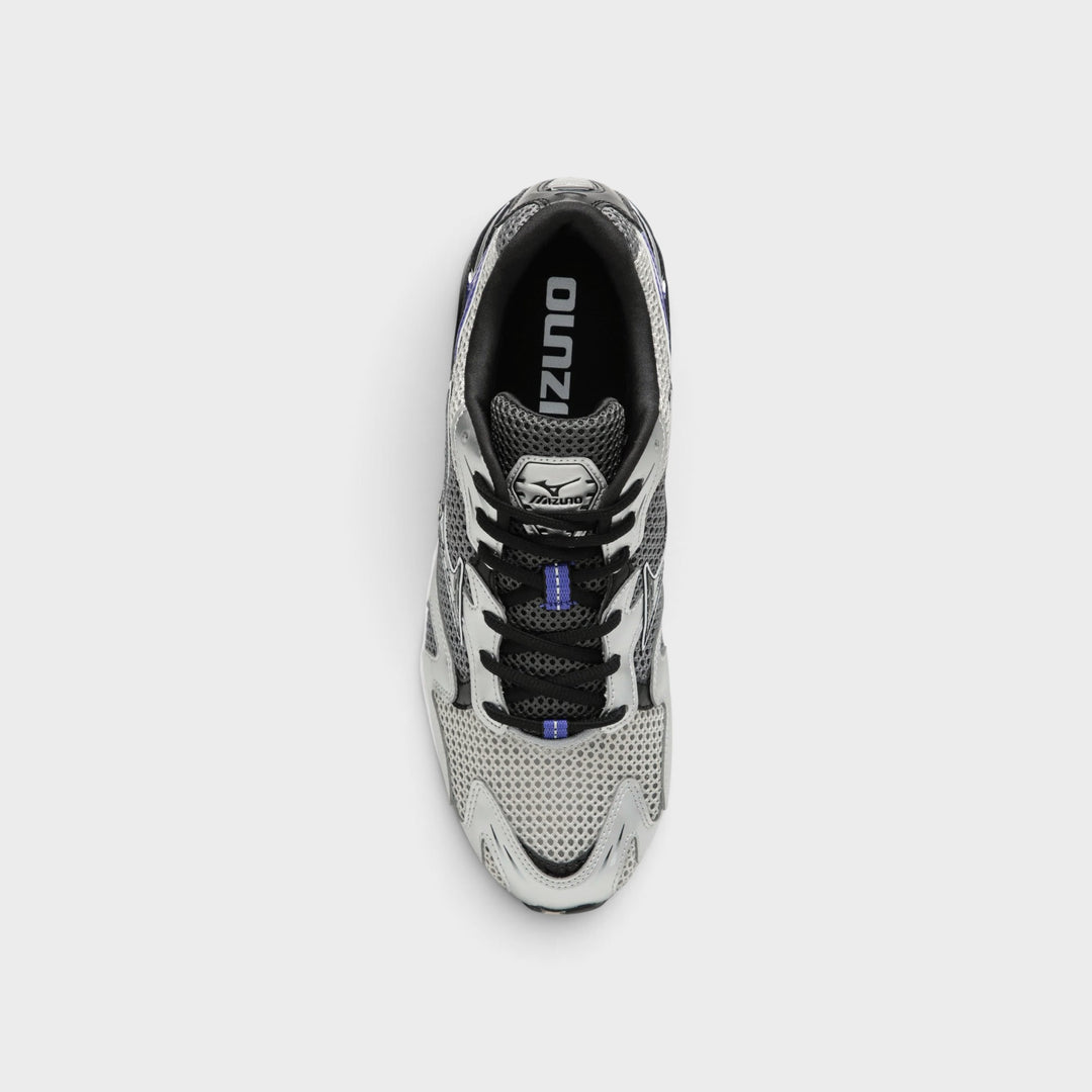 Mizuno Wave Rider 10 sneakers i grå, sort og blå.