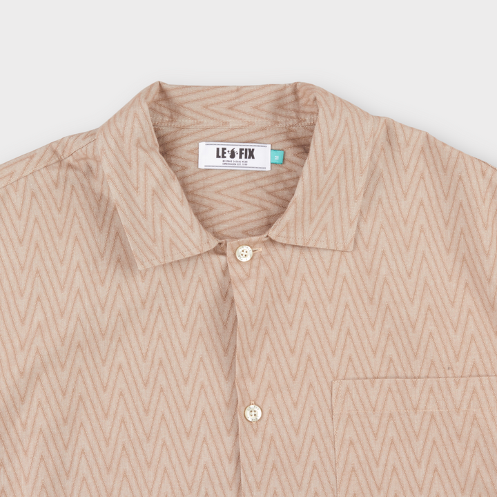 Le Fix Ziczac Pattern Short Sleeve Shirt