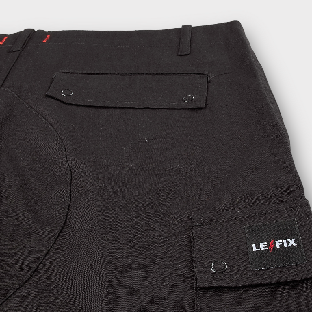 Le fix ripstop cargo shorts in black