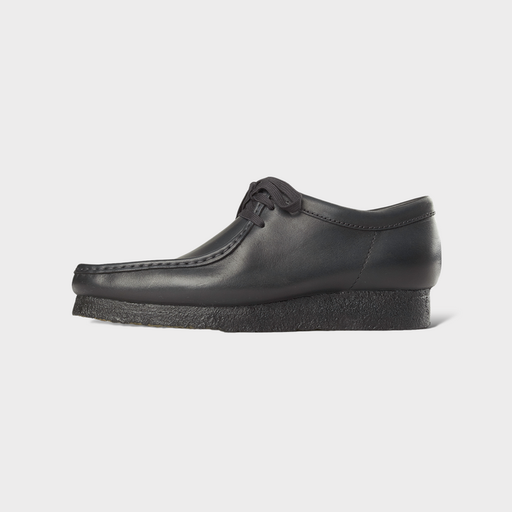 Clarks Wallabee In Black Leather