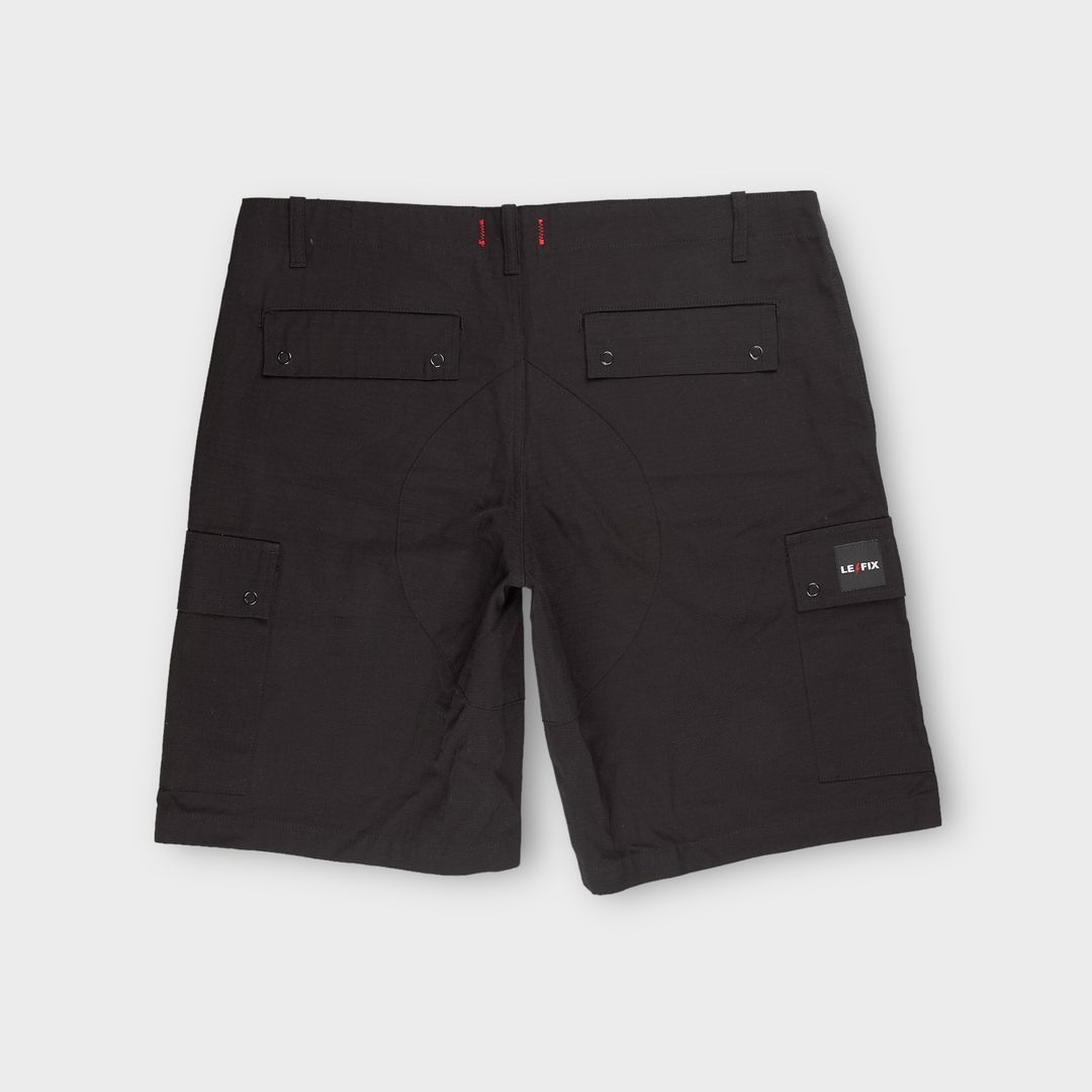 Le fix ripstop cargo shorts in black