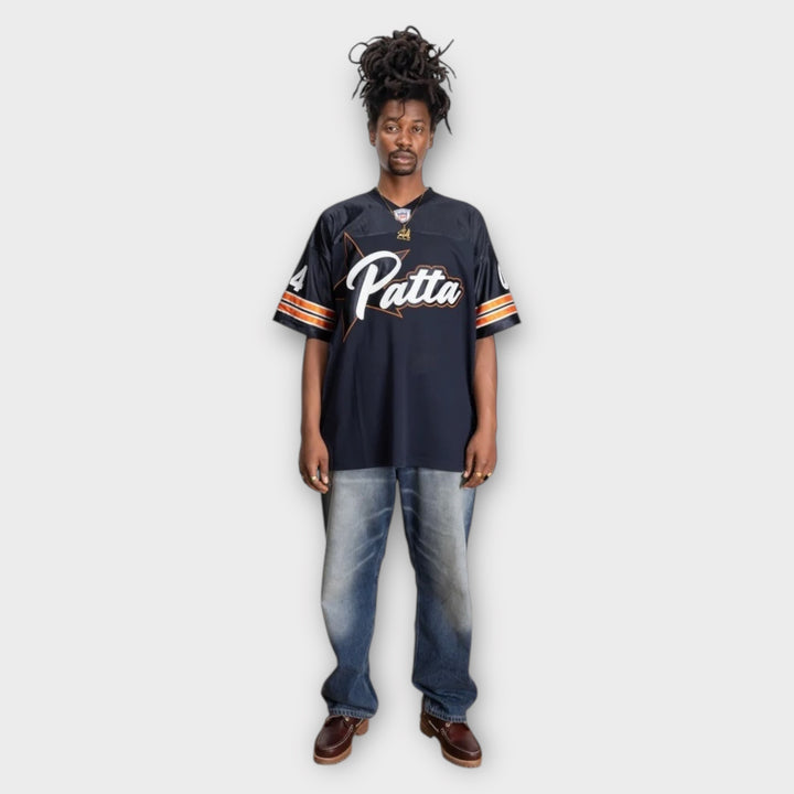 Patta All Star Football Jersey i blå set bagfra