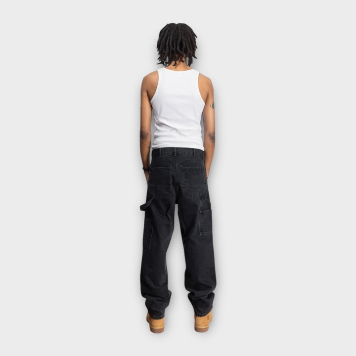 Patta workwear inspirerede jeans i sort til mænd