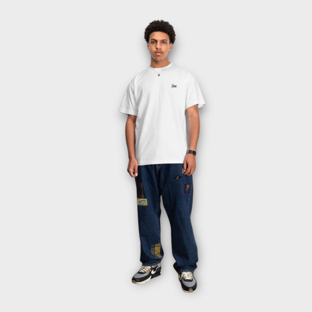 Hvid Patta t-shirt med grafisk Lighters print