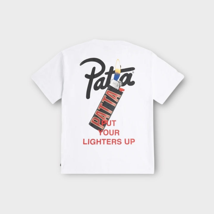 Patta Lighters T-Shirt i hvid til herre streetwear